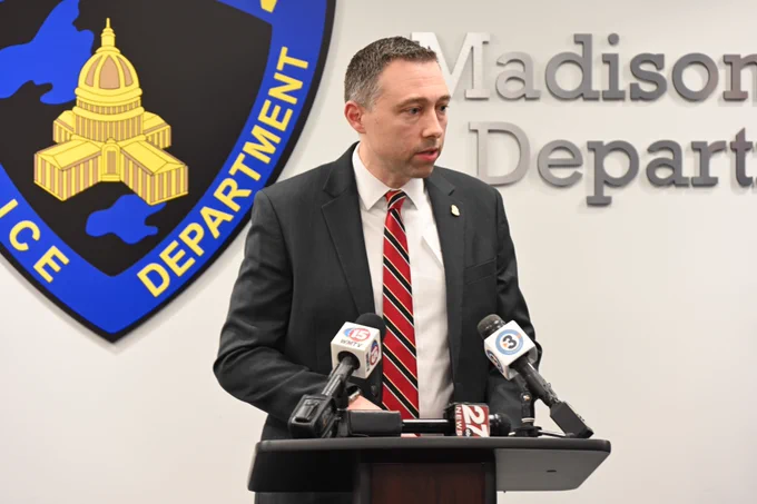 FBI Milwaukee Special Agent in Charge Alan Karr speaks at press conference in Madison about the return of a fugitive from Mexico back to Madison, Wisconsin.