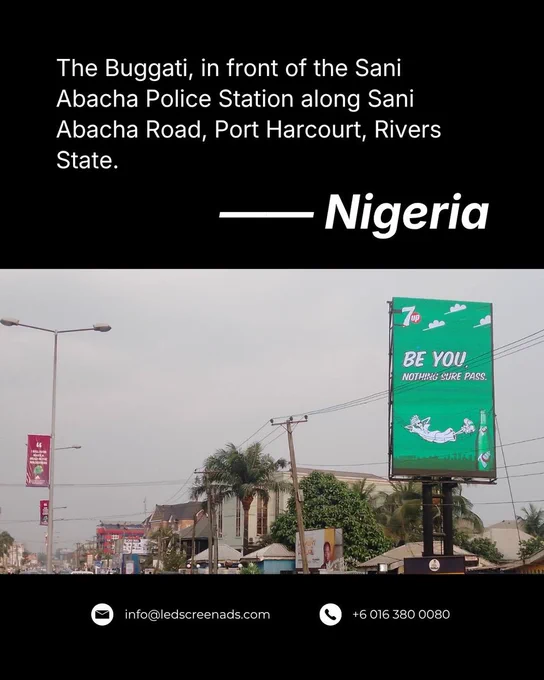 Along Sani Abacha Road Port Harcourt Digital OOH Advertising Africa Nigeria LED Billboard Advertising