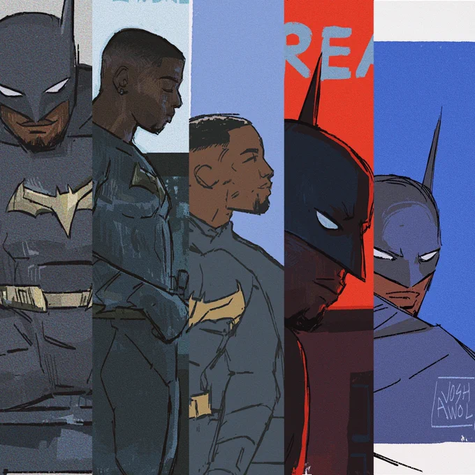 collage of the one and only Batman, Jace Fox