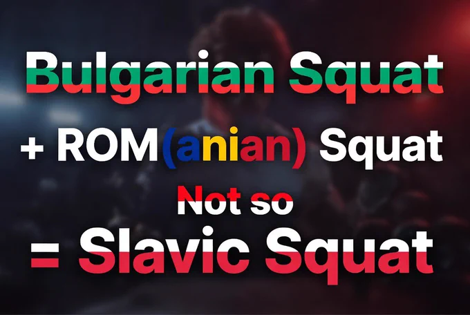 A pun made of popular squat names based on ethnicities, rather than a common sense. Using flags of Bulgaria 🇧🇬 , Romania 🇷🇴 and Poland 🇵🇱 (poland is apparently „most slavic country”) and Indonesian flag - 🇮🇩 being opposite colours to polish flag. 🇵🇱