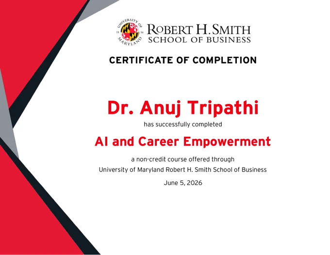 Dr. Anuj Tripathi - AI and Career Empowerment