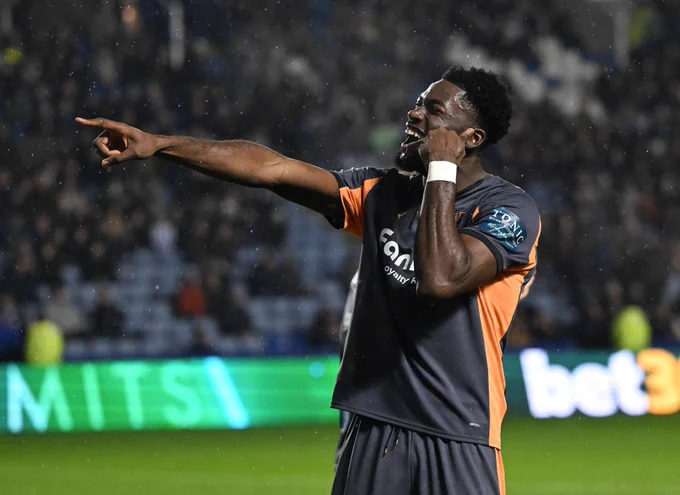 Patrick Agyemang celebrates after scoring away at Sheffield Wednesday in December.