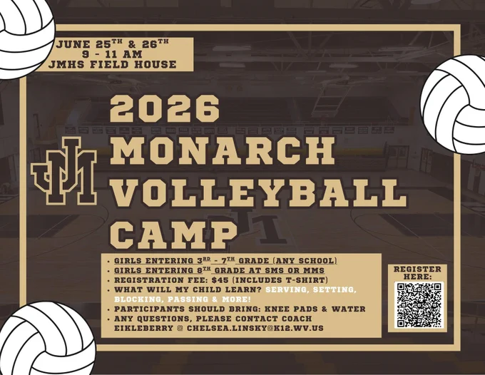 Monarch Volleyball Camp flyer