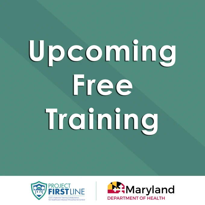Upcoming free training on a teal background with PFL and MDH logos at bottom.