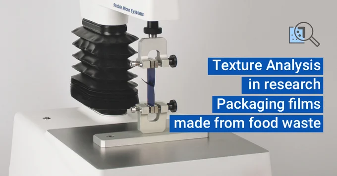 Texture Analyser performing a tensile test on a film