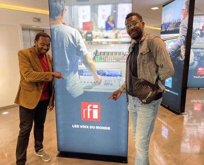 Hervé Celcal et Tilo Bertholo à RFI (Photo : Joe Farmer/RFI)