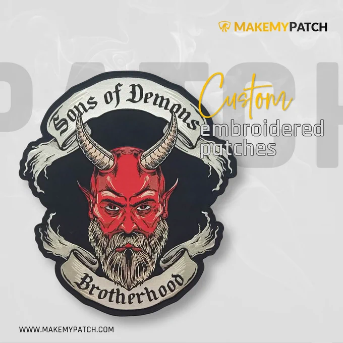 Create custom patches for your brotherhood, just like Sons of Demons, to represent loyalty, unity, and the bond that brings your members together.

#BrotherhoodPatches #CustomPatches #ClubIdentity #UnityInThread #BrotherhoodStrong #CustomEmbroidery #MakeMyPatch #PatchWithPride