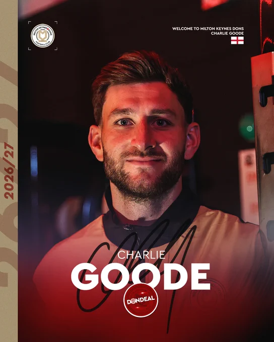 Charlie Goode signs for MK Dons