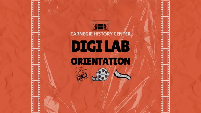 Join the Carnegie on June 15th at 12PM for their next DigiLab orientation! The DigiLab is open to the public to digitize your VHS, cassettes, photos, and more for free. Orientation is required, must be over 16 years old.  