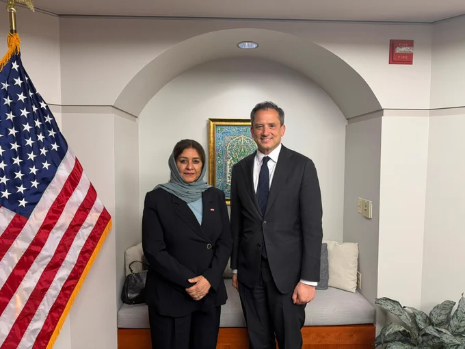 SBO Palladino was pleased to meet with @AmbJamilaRajaa to discuss regional developments and ways the United States and Yemen can work together to counter the Iran-backed Houthi threat, protect freedom of navigation, and advance regional security.