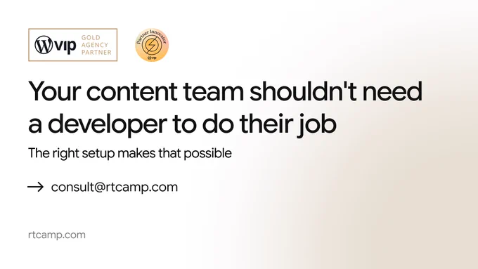 Your content team shouldn't need a developer to do their job.
The right setup makes that possible.