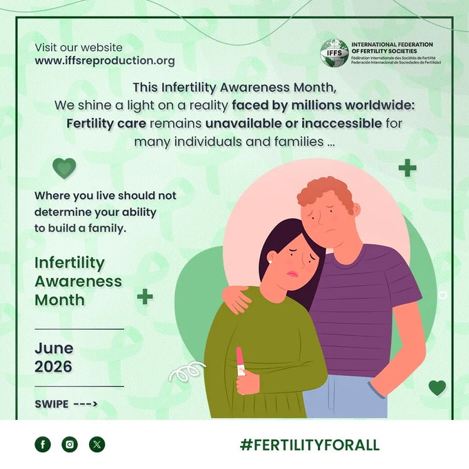 June is Infertility Awareness Month!

This Infertility Awareness Month, we shine a light on a reality faced by millions worldwide: fertility care remains unavailable or inaccessible for many individuals and families.

Where you live should not determine your ability to build a family.

Through the More Joy Campaign, we are advocating for equitable access to fertility care, education, and treatment around the world.

Together, we can help close the global fertility care gap.

Learn more about the More Joy movement and join us in advocating for reproductive health equity: https://www.iffsreproduction.org/morejoycampaign/

#MoreJoy #InfertilityAwarenessMonth #FertilityForAll