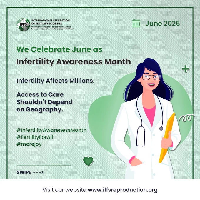 June is Infertility Awareness Month!

This Infertility Awareness Month, we shine a light on a reality faced by millions worldwide: fertility care remains unavailable or inaccessible for many individuals and families.

Where you live should not determine your ability to build a family.

Through the More Joy Campaign, we are advocating for equitable access to fertility care, education, and treatment around the world.

Together, we can help close the global fertility care gap.

Learn more about the More Joy movement and join us in advocating for reproductive health equity: https://www.iffsreproduction.org/morejoycampaign/

#MoreJoy #InfertilityAwarenessMonth #FertilityForAll