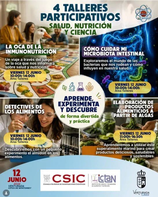 En Venturada (Cotos de Monterrey), la feria Ventu-Ciencia albergará varios talleres participativos del ICTAN. Aprende, experimenta y descubre.