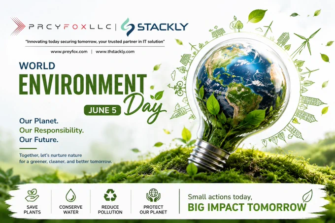 🌍 World Environment Day 🌱

Small actions today create a greener tomorrow. Let's reduce waste, protect nature, and make sustainable choices for a healthier planet.

💚 There is no Planet B.

#WorldEnvironmentDay #BeatPlasticPollution #Sustainability #ClimateAction #GoGreen #SaveEarth #EcoFriendly #GreenLiving #ProtectNature #ActNow
