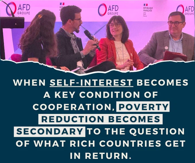 When self-interest becomes a key condition of cooperation, poverty reduction becomes secondary to the question of what rich countries get in return.