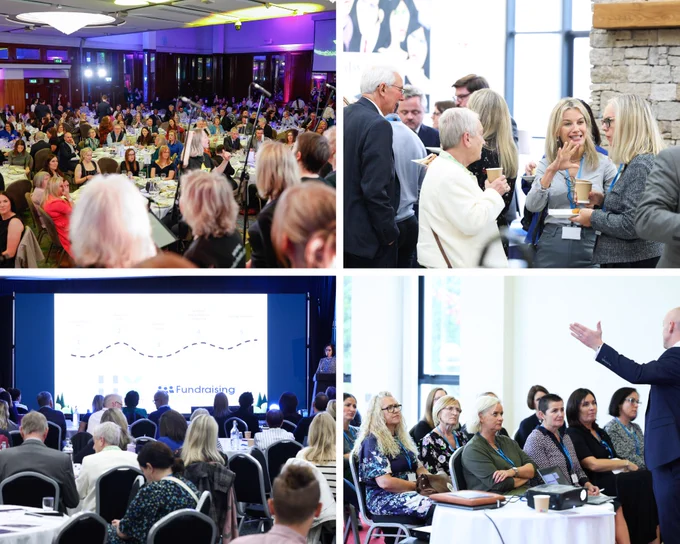 Collage of four images from CO3 events.