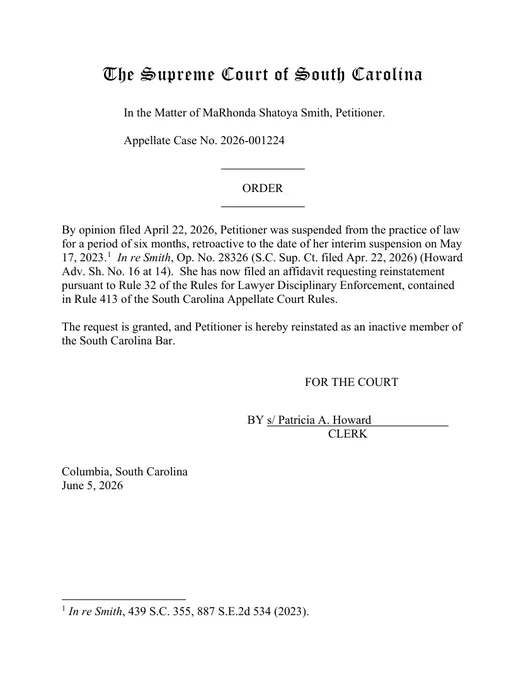 Page 1 of the order 2026-06-05-01