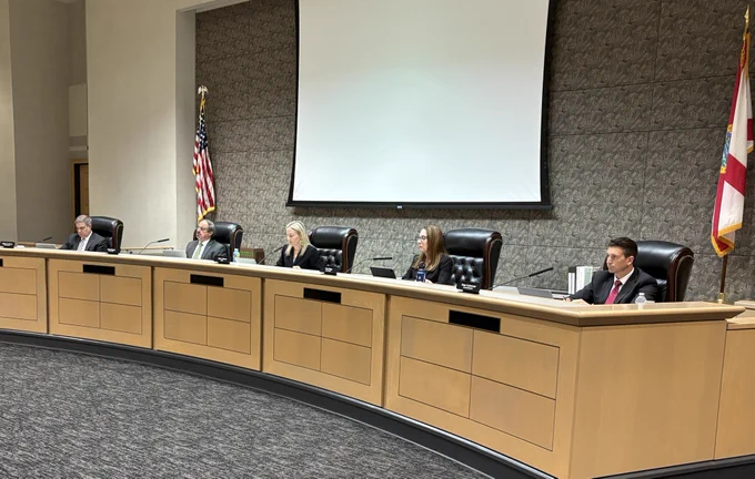 Commissioners Will Spicola, John D' Aquila, Chair Julie Brown, Vice Chair Tina Repp, and Peter Cuderman