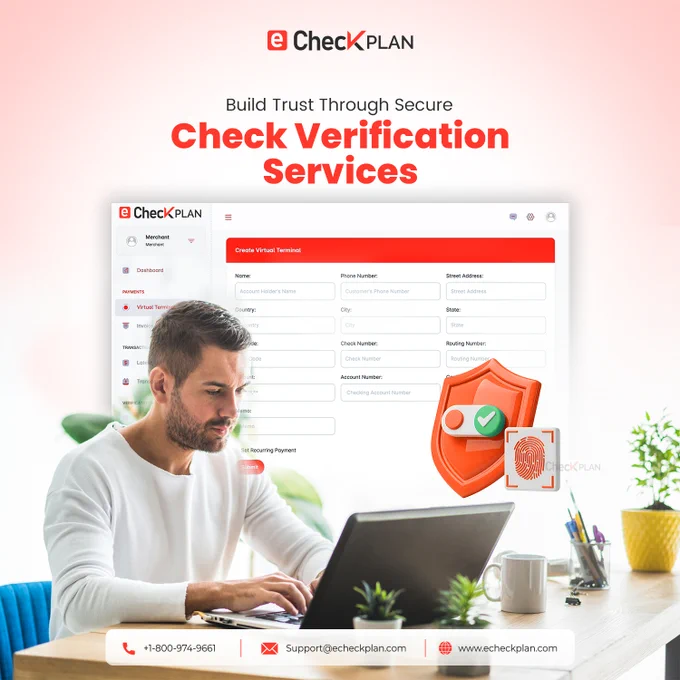 Reduce the risk of returned checks and payment fraud with eCheckPlan's Check Verification Services. Verify payment information before processing and keep your transactions secure.