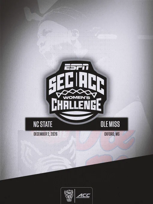NC State will play Ole Miss in Oxford, Mississippi for the SEC/ACC Challenge