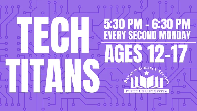 Create and innovate on Monday, June 8th @ 5:30 PM during Tech Titans at the Mounce! New educational topics each month! For ages 12-17! Online registration required.