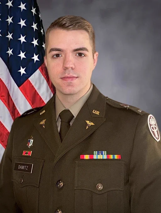 Walter Reed National Military Medical Center and two of its healthcare providers earned awards for high reliability and exceptional patient care during the 2026 Military Health System (MHS) Conference held May 26-29 in Dallas, Texas. U.S. Army 1st Lt. Braden Damitz received the 2025 MHS Military Nursing Leadership Excellence Award in the junior category. (Courtesy Photo)