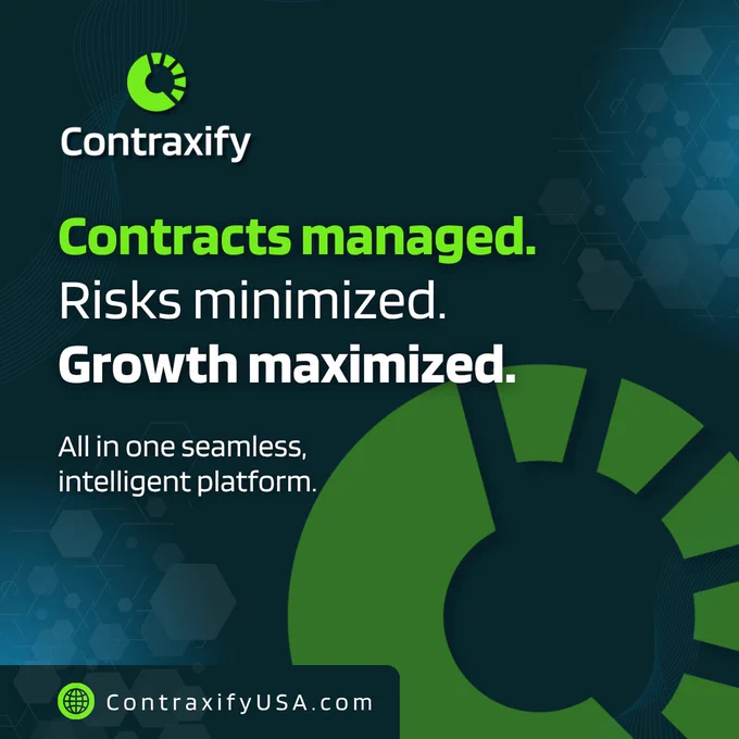 Growth isn’t just about speed ⏩ it’s about control.

When contracts are structured, visible, and automated, risk stops slowing you down and MOMENTUM BECOMES YOUR DEFAULT.

 #RiskManagement #ScaleSmart #ContractAutomation #contraxify 
