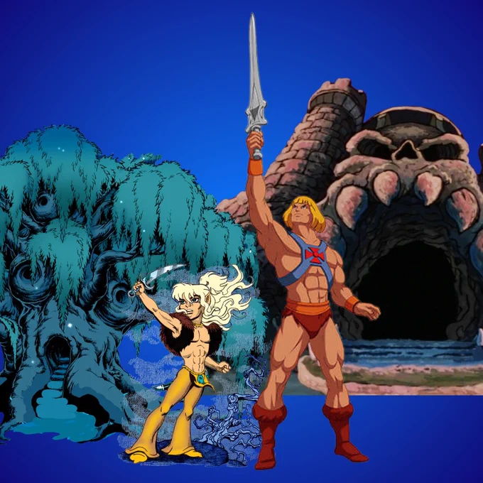 Cutter and He-Man. Heroes. Blonde hair. Great abs. Iconic swords. Separated at birth? 