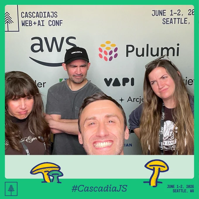 Photo Booth picture with Roxy, Brittany, and Francesco
