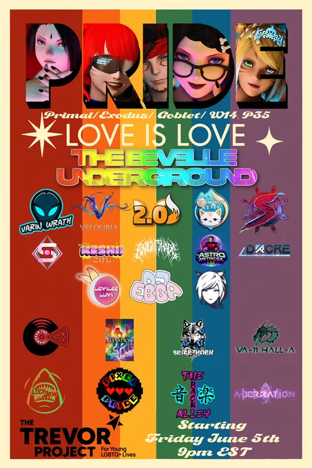 A poster for a Pride event in Final Fantasy XIV.
