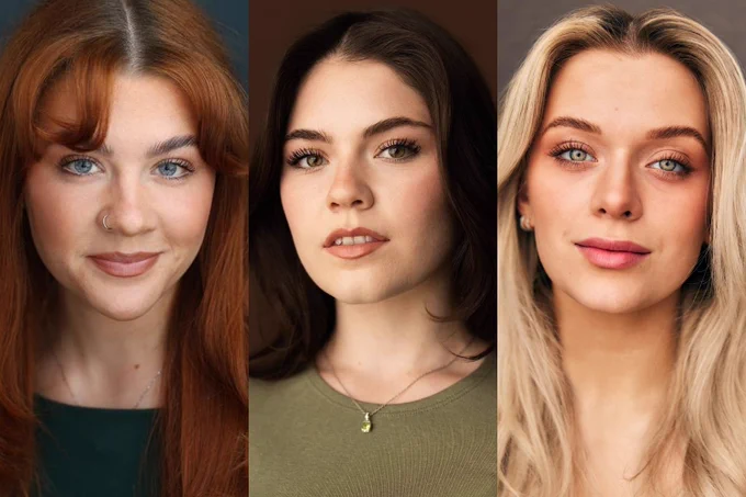 A photo showing three women's headshots 
