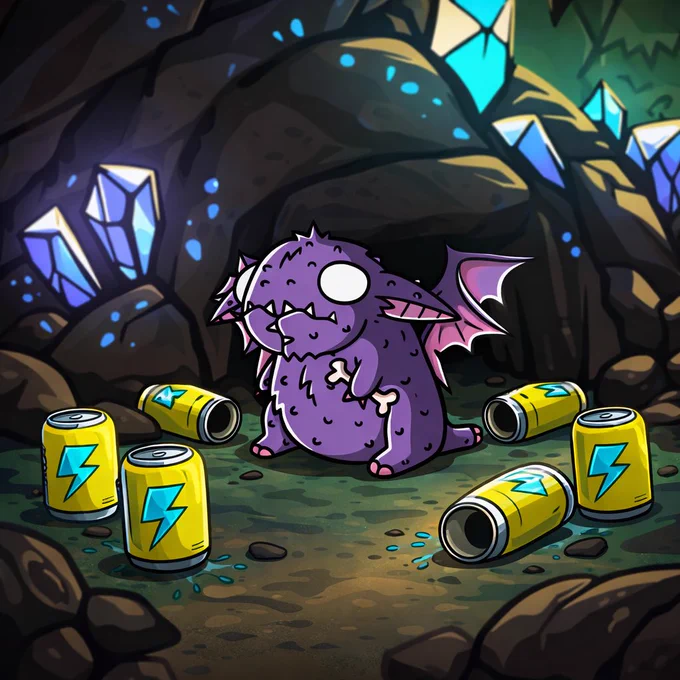 PERKY (FROM BLOPKU) amped up off Energy Drinks