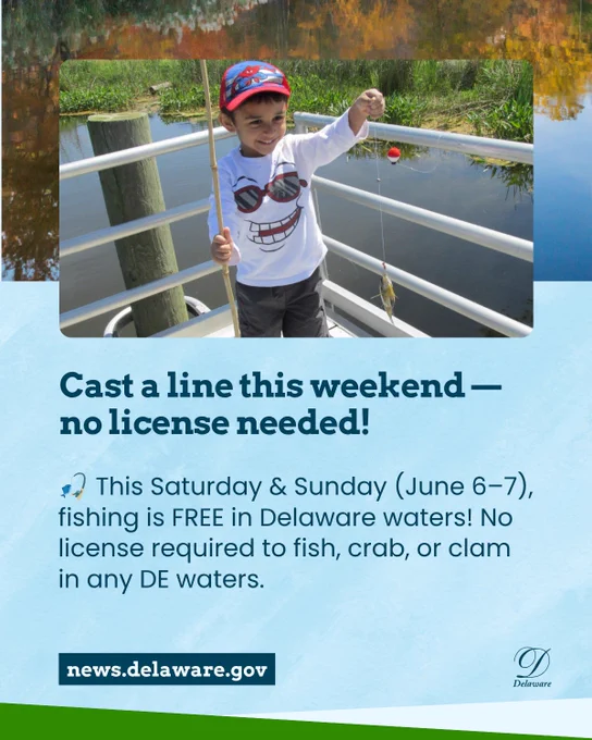 A young child wearing a red baseball cap and a graphic long-sleeve shirt holds up a fishing line with a small catch while standing on a dock over a calm pond.