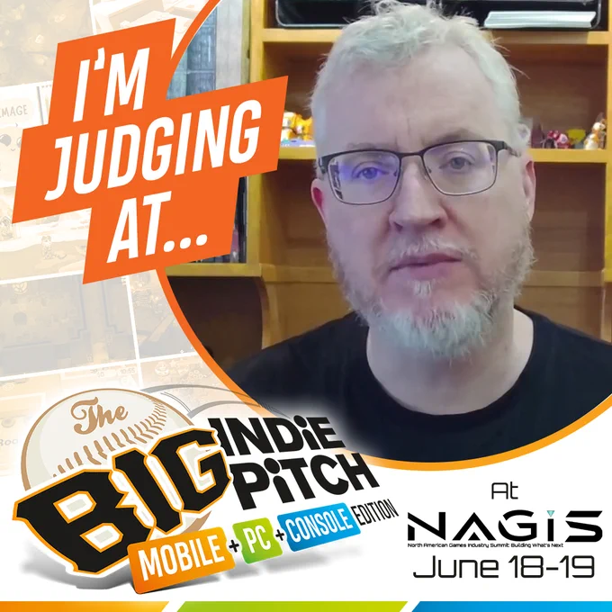 I'm judging the Indie Pitch at NAGIS June 18 and 19