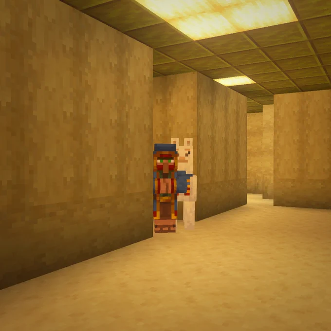 a Wandering Trader and their Llama find themselves in..... somewhere oddly liminal...