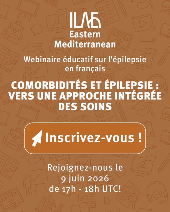 Inscrivez-vous au webinaire éducatif en français sur « Comorbidités et épilepsie : vers une approche intégrée des soins » : www.ilae.org/webinar/9juin26. Ce webinaire gratuit aura lieu demain, le 9 juin.

Register for the educational session in French addressing "Comorbidities and epilepsy: towards an integrated approach to care": www.ilae.org/webinar/9juin26. This free webinar will take place tomorrow, 9 June.