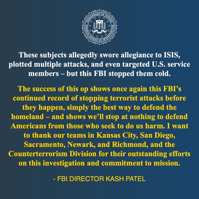 Quote from FBI Director Kash Patel. Visit the link in the text to learn more.