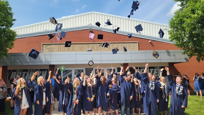 Graduation - throwing hats