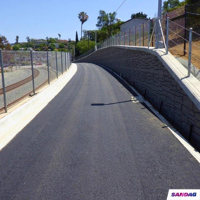  Freshly paved Inland Rail Trail. There is a SANDAG logo in the bottom corner.