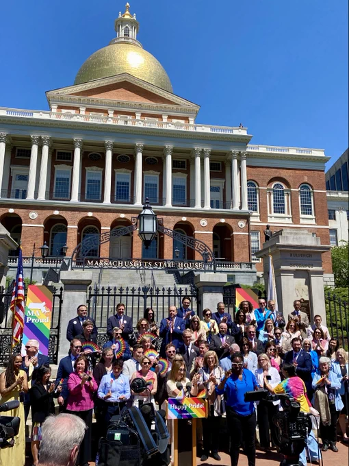 Pride Flag raising ceremony