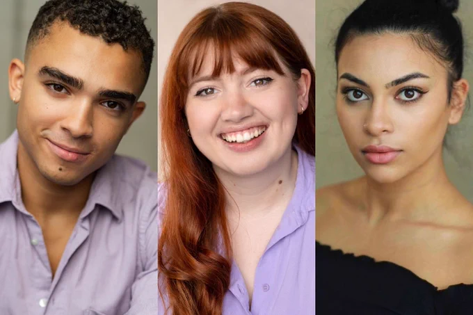 A photo showing three performers' headshots 