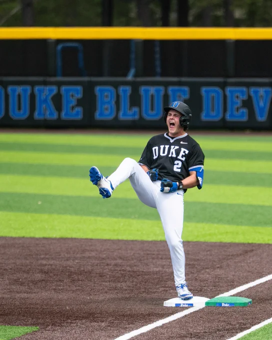 Adin Zorn cheering on first base