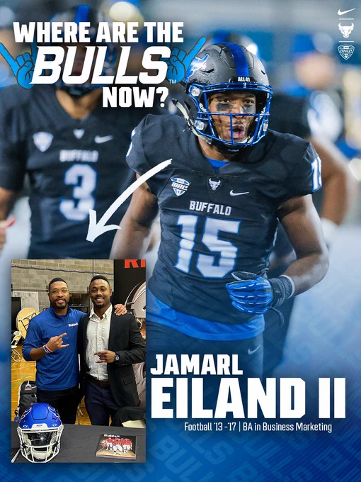 Image of Jamarl Eiland II as part of the UB Football team.