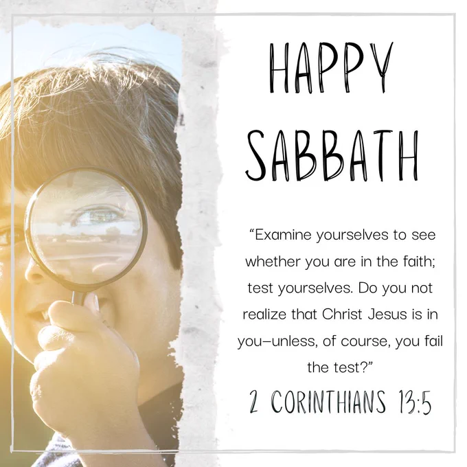 A playful and thoughtful image sharing a Sabbath greeting and a Bible verse. Ideal for religious and contemplative content.