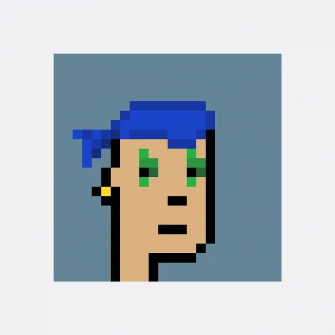 Grid of ruuted.eth (0x72f1…d1f8)'s 1 CryptoPunks, with 1 newly acquired punk enlarged.