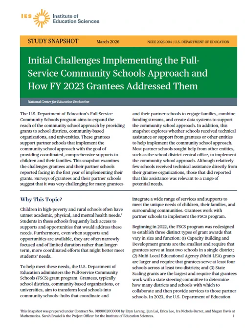 The image is the cover of the publication with black and blue writing and a yellow and green heading at the top.