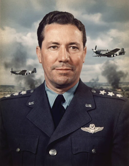 Lt Gen. Elwood "Pete" Quesada, Commander IX Fighter Command, USAAF
