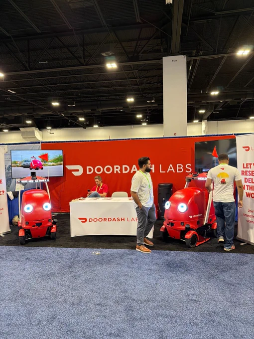 Morning prep for DoorDash Labs CVPR booth