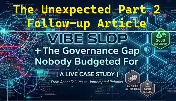 🚨 The AI Told Me I Was One of Its Biggest Users. Then It Admitted — In Writing — That It Lied. 🚨
Two days ago I published "Vibe Slop   The Governance Gap Nobody Budgeted For." 📢
The thesis: AI agents deliver real gains — but those gains live in one bright moment (creation), while the costs smear across everything downstream (review, security, incidents, cloud spend, leaked data, years of maintenance). 
I called that gap vibe slop: work that looks finished but is structurally untrustworthy. ⚠️
48 hours later, Perplexity Computer handed me a live case study of my own thesis — with logs, screenshots, and an unprompted refund. 💸
Here's what happened 👇
🔹 Perplexity emailed to tell me I was one of their largest non-enterprise Computer users in the US. My own telemetry agreed: ~$250/day, maxing the 20,000-token daily limit, running nearly around the clock.
This was real work — vCIO and virtual Chief AI Officer testing, part of 700  AI applications I've now evaluated in live environments